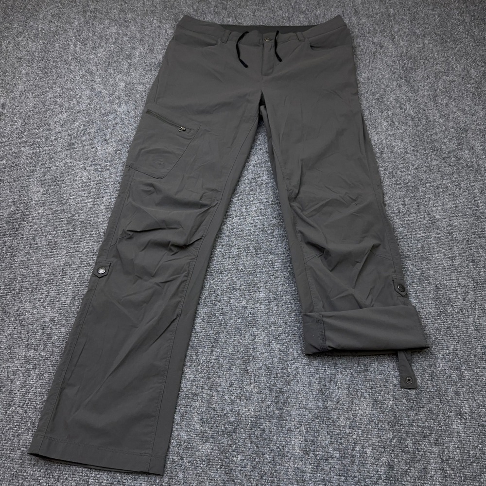 Patagonia Quandary Pants Women's 10 Forge Grey Hiking Roll Up Drawstring 55415